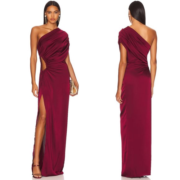 Andrea Iyamah Dresses & Skirts - NEW Andrea Iyamah x REVOLVE Aylo One Shoulder Dress in Oxblood Red Maxi Dress